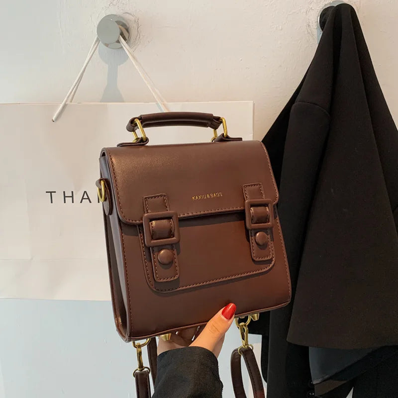 Vintage PU Mochila Backpacks Bags for Women