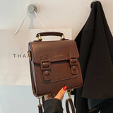 Vintage PU Mochila Backpacks Bags for Women
