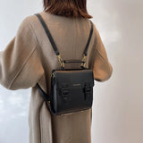 Vintage PU Mochila Backpacks Bags for Women