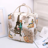 Female Printing PU Leather Women Travel Bag Large Capacity Luggage Bags