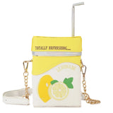 Strawberry Milk Box Chain Shoulder Bag Women Purses Handbags