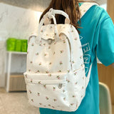 Floral Laptop Student Bag Travel Backpack