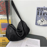 Female Gradient Denim Hobo Shoulder Bag Y2K Grunge Casual Street Sling Bag