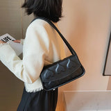 Heart Pattern Printed Handbag Small Square Underarm Bag Purses and Handbags
