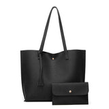 Women's PU Leather Tassel Tote Bag Solid Color Graceful Beauty Grace