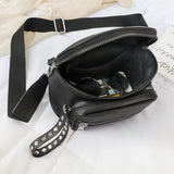 Women Handbag Multi-Pocket Tote Retro Rivets Crossbody Bag