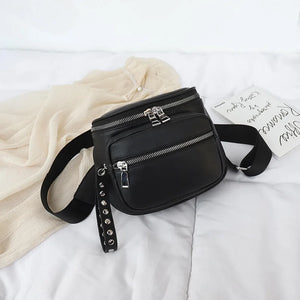 Women Handbag Multi-Pocket Tote Retro Rivets Crossbody Bag