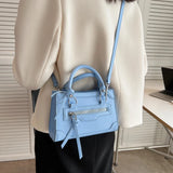 Women's Solid Shoulder Bag Crossbody Messenger PU Leather