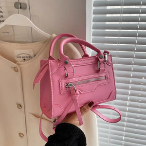 Women's Solid Shoulder Bag Crossbody Messenger PU Leather