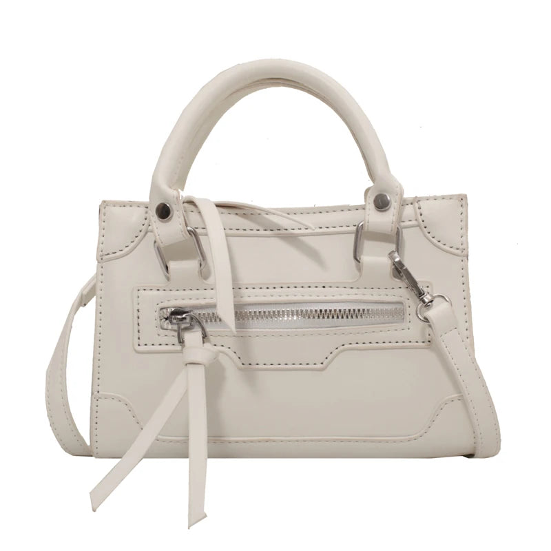 Women's Solid Shoulder Bag Crossbody Messenger PU Leather