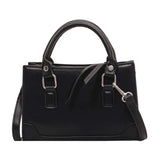 Women's Solid Shoulder Bag Crossbody Messenger PU Leather