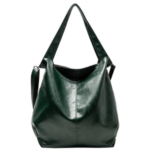 Large Capacity Hobo Handbag Leather Women Shoulder Bag