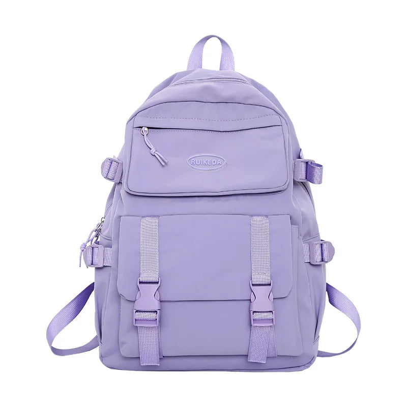Waterproof Nylon Women Backpack with Multiple Pockets for Girl