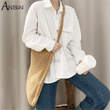 Female Knitting Wool Handbag Large Capacity Messenger Bag