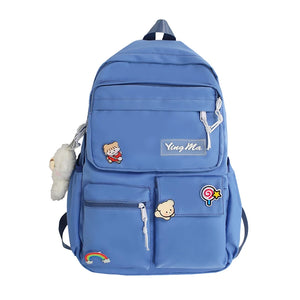 Female High Capacity School Bag Nylon Backpack Outdoor Travel Bagpack