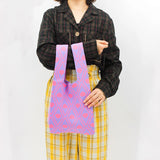 Y2K Knitted Tote Bag Japanese Harajuku Knot Pouch