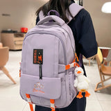 Embroidered Waterproof Nylon Women Backpack