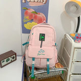 Embroidered Waterproof Nylon Women Backpack