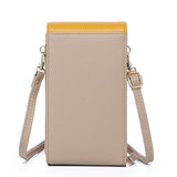 Women's Large Phone Messenger Bag Contrast Stitching Purse