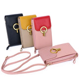 Women's Large Phone Messenger Bag Contrast Stitching Purse