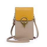 Women's Large Phone Messenger Bag Contrast Stitching Purse