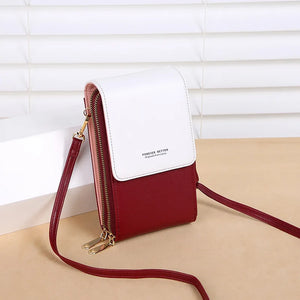 Women's Multifunctional Leather Crossbody Phone Bag