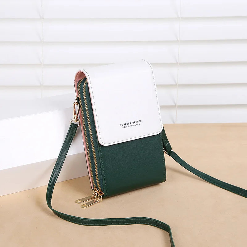 Women's Multifunctional Leather Crossbody Phone Bag