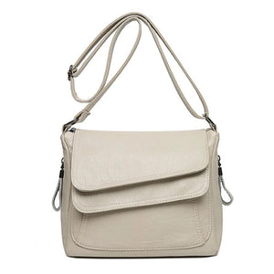 Vintage Leather Messenger Bag for Women
