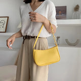 Women's Leather Chain Handbag Retro Casual Tote Shoulder Bag