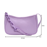 Women's Leather Chain Handbag Retro Casual Tote Shoulder Bag