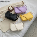 Retro Female Leather Chain Handbag Casual Tote Shoulder Bags Shopping Bag