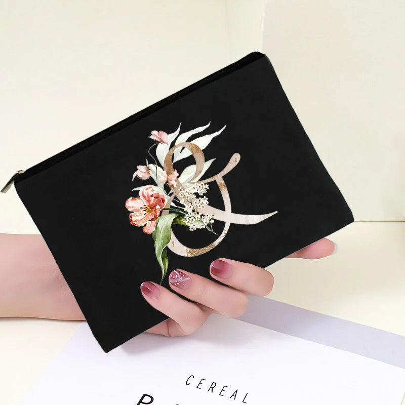 Flower Print Bridesmaid Makeup Bag Gift