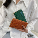 Crocodile Pattern Long Wallet for Women