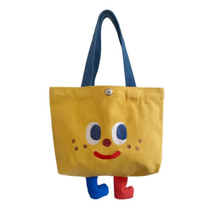 Ins Embroidery Mini Canvas Lunch Bag for Women