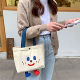 Ins Embroidery Mini Canvas Lunch Bag for Women