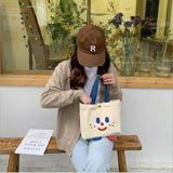 Ins Embroidery Mini Canvas Lunch Bag for Women