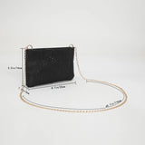 Women's Messenger Bag with Rhinestone Square Design