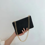 Women's Messenger Bag with Rhinestone Square Design