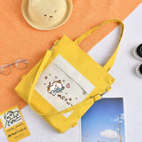 Female Messenger Canvas Bags Student Large Capacity Shoulder Bag