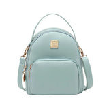 Women's Mini PU Leather Backpack Small School Bag