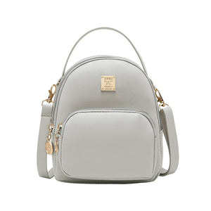 Women's Mini PU Leather Backpack Small School Bag
