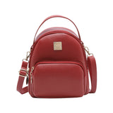 Women's Mini PU Leather Backpack Small School Bag