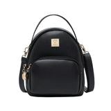 Women's Mini PU Leather Backpack Small School Bag