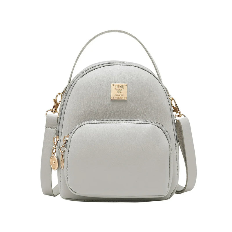 Women's Mini PU Leather Backpack Small School Bag