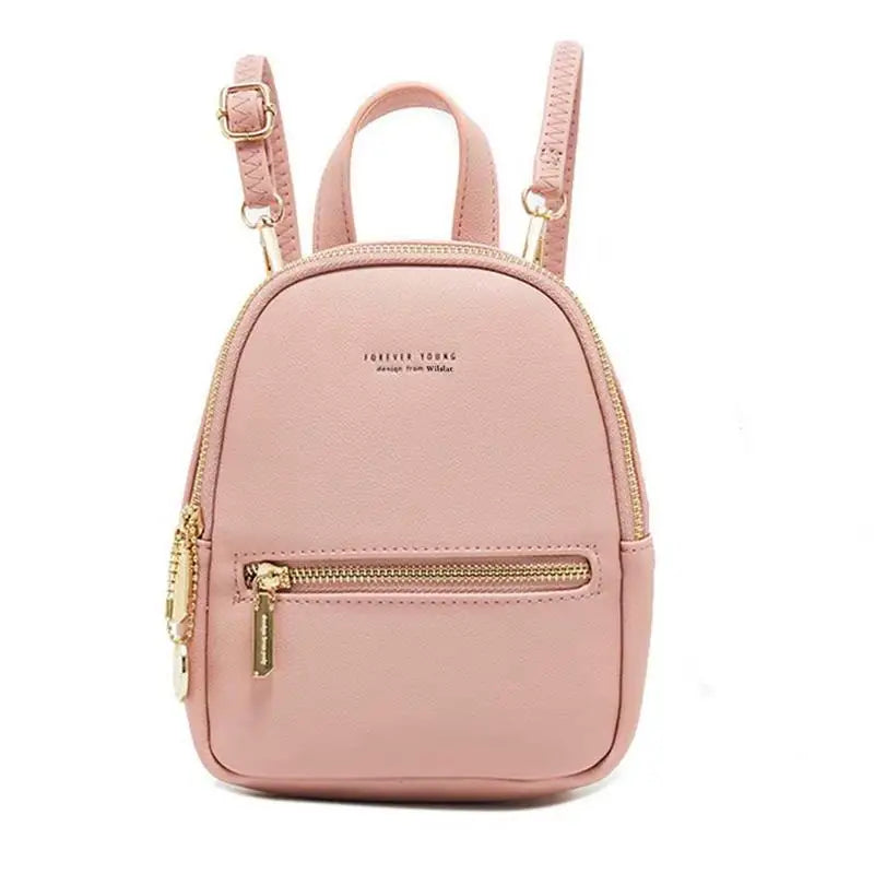 Mini PU Leather Travel Backpack