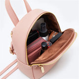 Mini PU Leather Travel Backpack