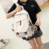 Female Nylon Backpack School Bags Women Teenger Girl School Bags