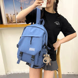 Female Nylon Backpack School Bags Women Teenger Girl School Bags