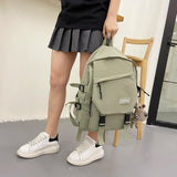 Female Nylon Backpack School Bags Women Teenger Girl School Bags