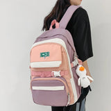 Waterproof Nylon Backpack with Pockets for Women